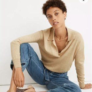 🚨SOLD🚨Madewell Merino Wool Polo Sweater, Medium